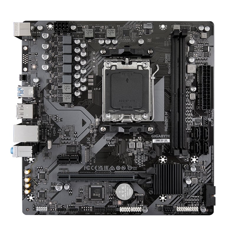 Placa Madre Gigabyte A620M H (AM5, DDR5 4400/7200MHz, M.2, MicroATX)