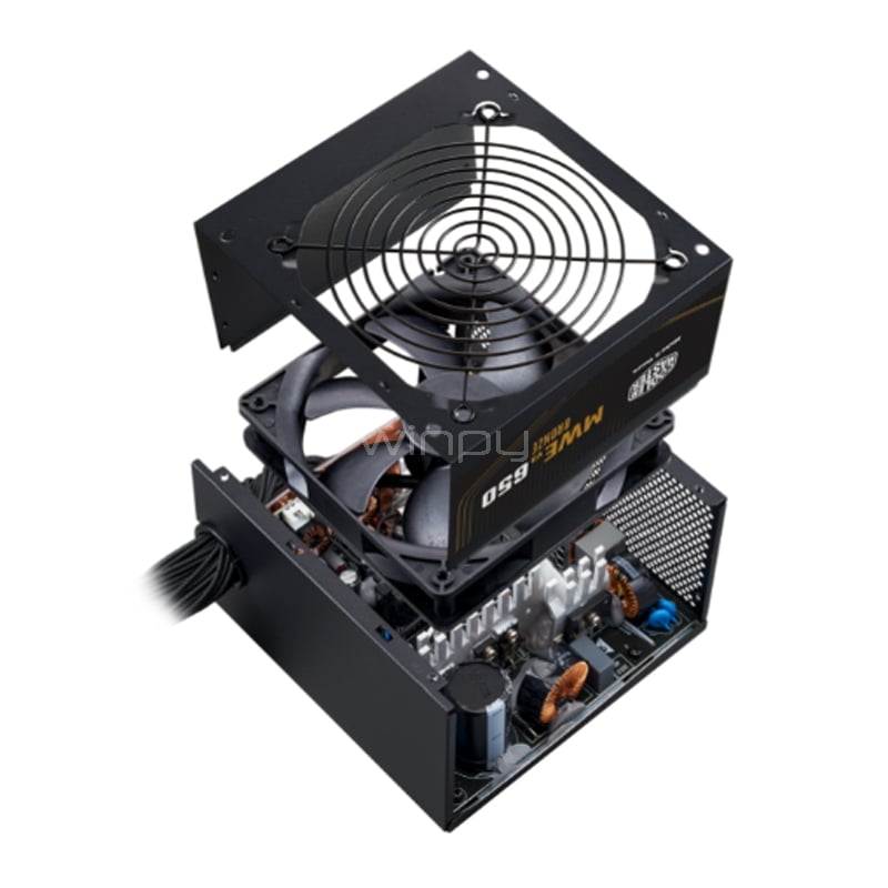 Fuente de Poder Cooler Master MWE Bronze 650 V3 de 650W  (Certificada 80+ Bronce, ATX)