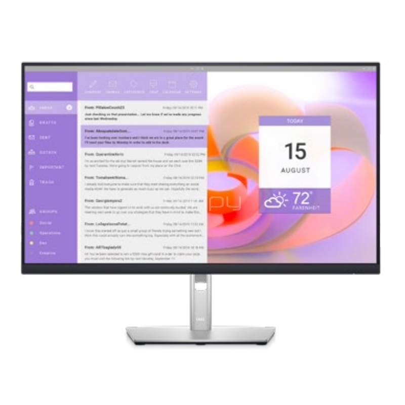 Monitor Dell P2722HE de 27“ (IPS, Full HD, DPort+HDMI+USB-C, Vesa)