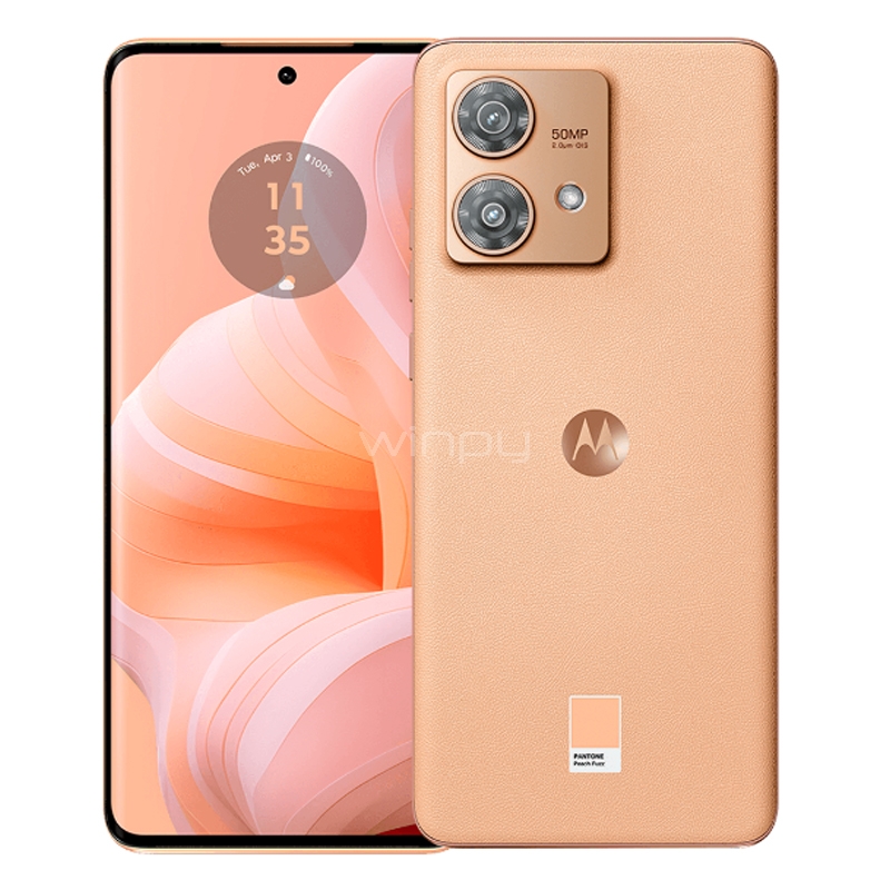Celular Motorola Edge 40 Neo 5G de 6.55“ (OctaCore, 8GB RAM, 256GB Internos, Peach Fuzz)