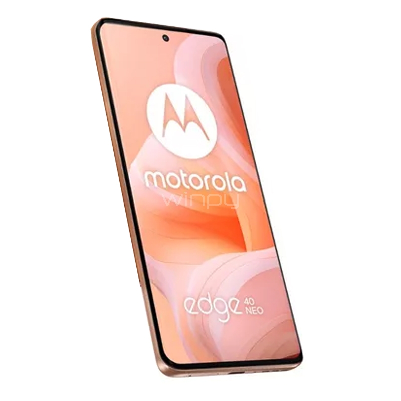 Celular Motorola Edge 40 Neo 5G de 6.55“ (OctaCore, 8GB RAM, 256GB Internos, Peach Fuzz)