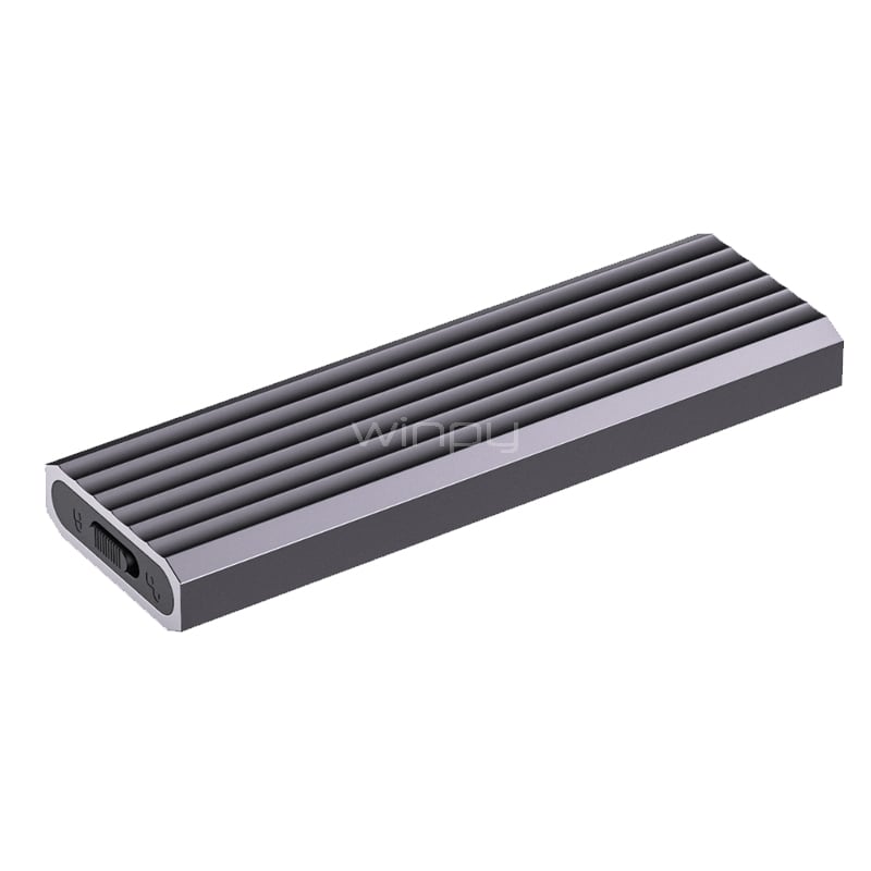 Cofre Hiksemi MDC1 para unidades M.2/NVMe (USB-C, 10Gbps, Gris)