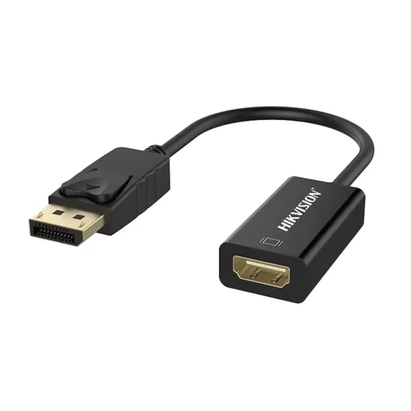 Adaptador Hikvision D2H de DisplayPort a HDMI (Full HD, 60Hz, Negro)