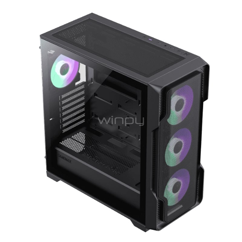 Gabinete Gamer Gamemax Siege BK (E-ATX, Vidrio Templado, 4 Ventiladores ARGB)