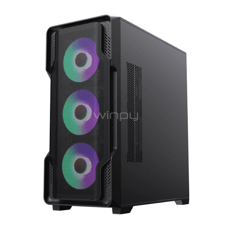 Gabinete Gamer Gamemax Siege BK (E-ATX, Vidrio Templado, 4 Ventiladores ARGB)