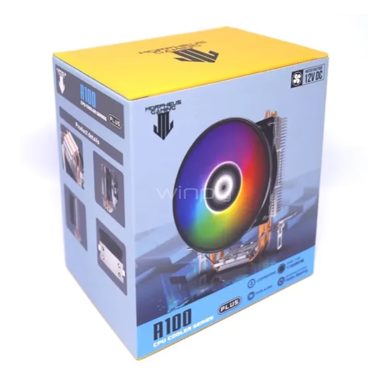 Disipador Morpheus Gaming A100 ARGB (LGA1700/AM4, 95mm, 1.700rpm)