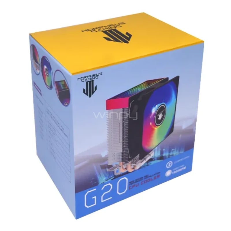 Disipador Morpheus Gaming G20 RGB (LGA1700/AM4, 92mm, 1.900rpm)