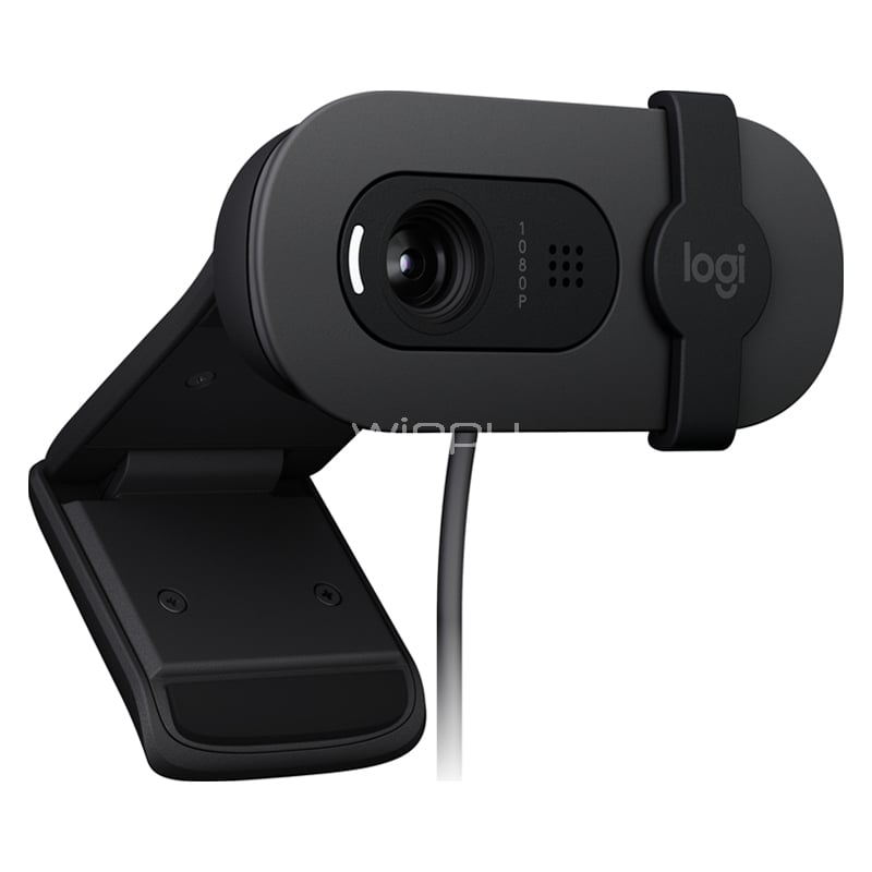 Webcam Logitech Brio 100 (Full HD, Micrófono, Grafito)