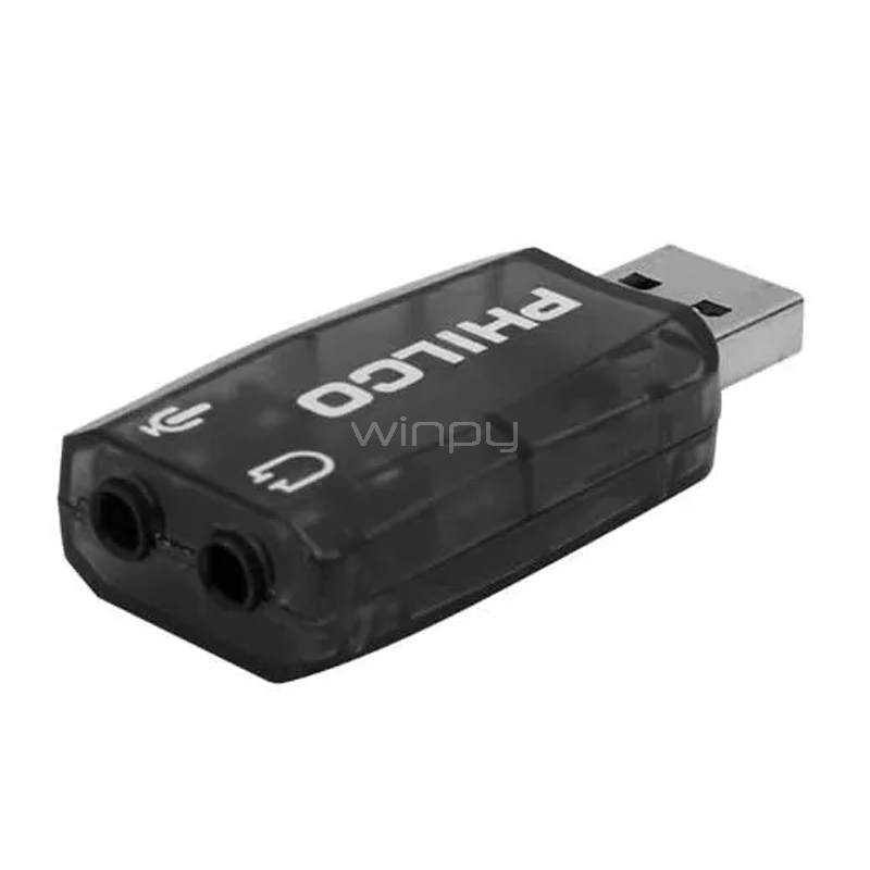 Adaptador Audio/Mic Philco de USB a Jack 3.5mm (Audio / Mic)