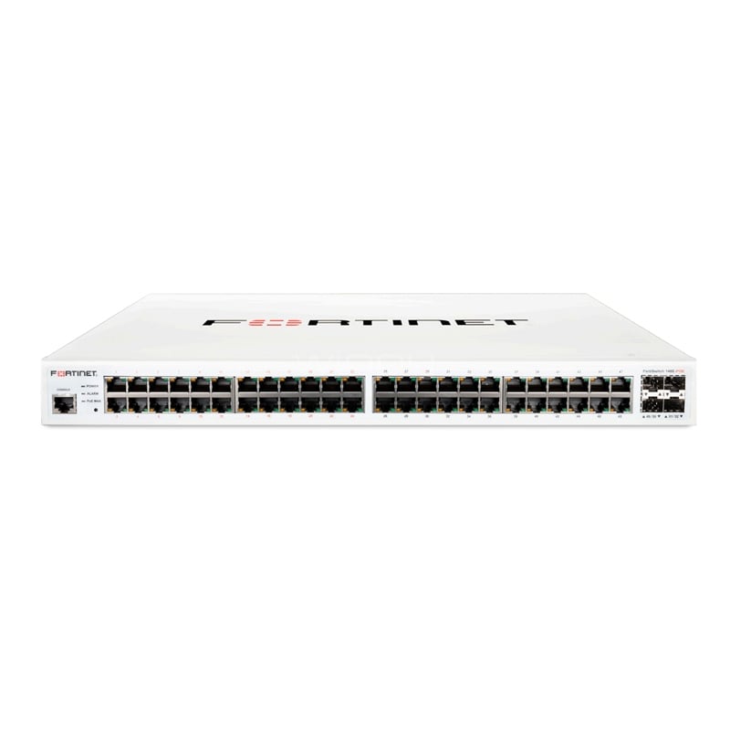 Switch Fortinet FortiSwitch 148E-POE de 48 Puertos (Gigabit, SFP, 104Gbps, PoE, 370W)