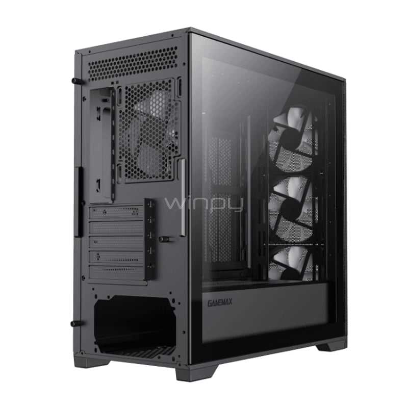 Gabinete Gamer Gamemax Defender Mesh (MicroATX, Vidrio Templado, 4 Ventiladores ARGB)