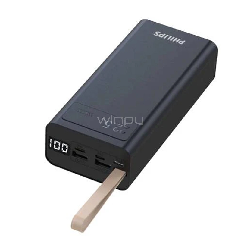 Batería Externa Philips de 30.000 mAh (USB-C, Carga Rápida)