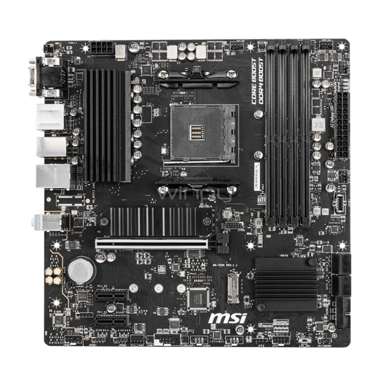 Placa Madre MSI B550M PRO-VDH (AM4, DDR4 1866/4400+MHz, M.2 x2, MicroATX)
