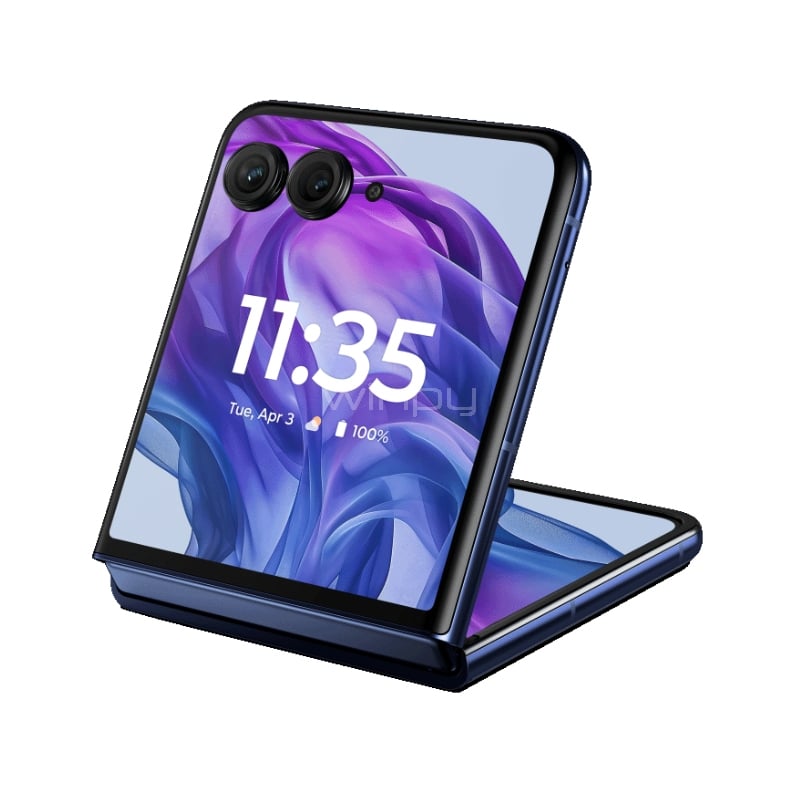 Celular Motorola razr 50 Ultra de 6.9“ Moto Buds+ (OctaCore, 12GB RAM, 512GB Internos, Azul Medianoche)