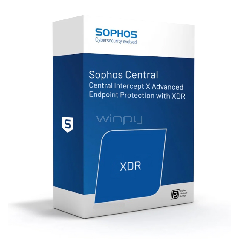 Licencia Sophos Central Intercept X Advanced con XDR (10 a 24 usuarios, 12 meses)