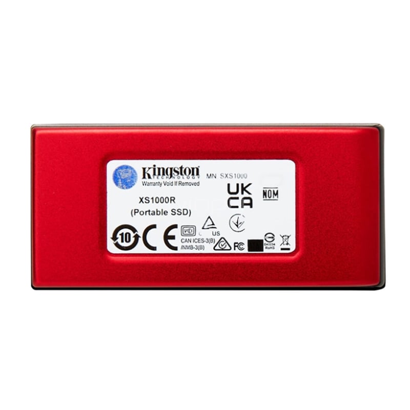 Disco Externo SSD Kingston XS1000R de 1TB (USB 3.2 Gen 2, Rojo)