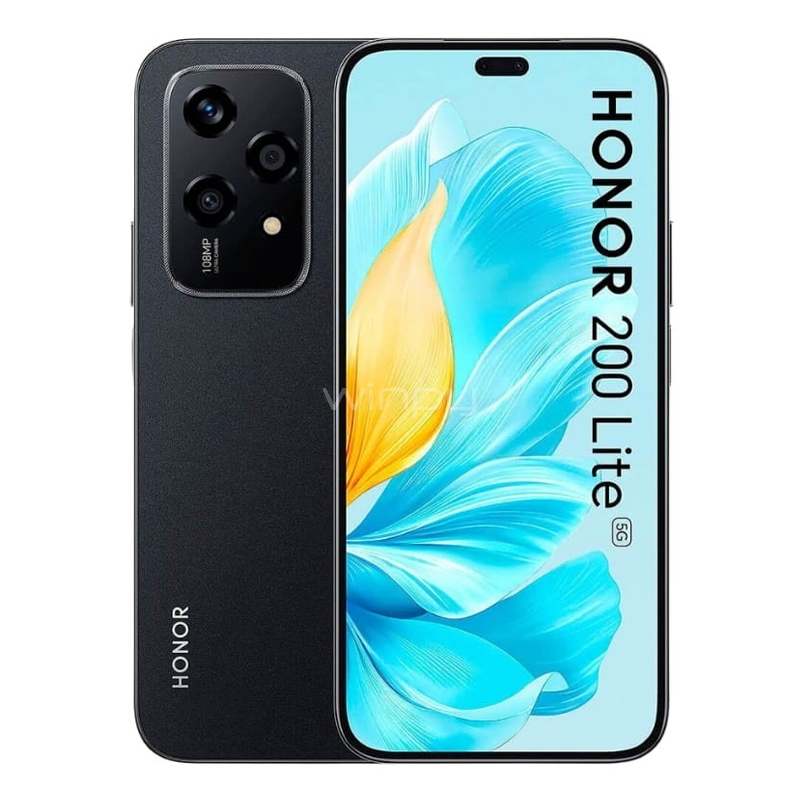 Celular Honor 200 Lite de 6.7“ (OctaCore, 8GB RAM, 256GB SSD, Midnight Black)