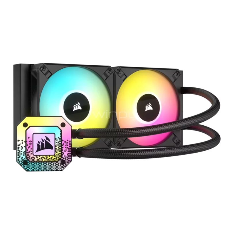 Refrigeración Líquida Corsair iCUE H100i Elite Capellix XT (LGA1700/AM5, 240mm, PWM 2100rpm, RGB)