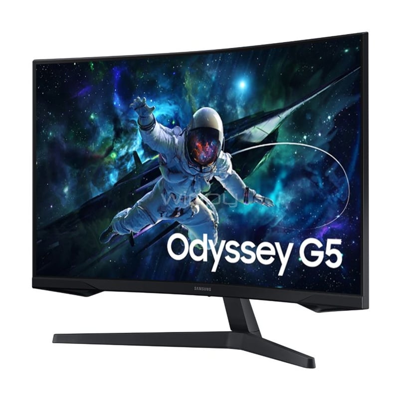 Monitor Gamer Samsung Odyssey G5 de 27“ Curvo (VA, QHD, 165Hz, 1ms, DP+HDMI, FreeSync, Vesa)