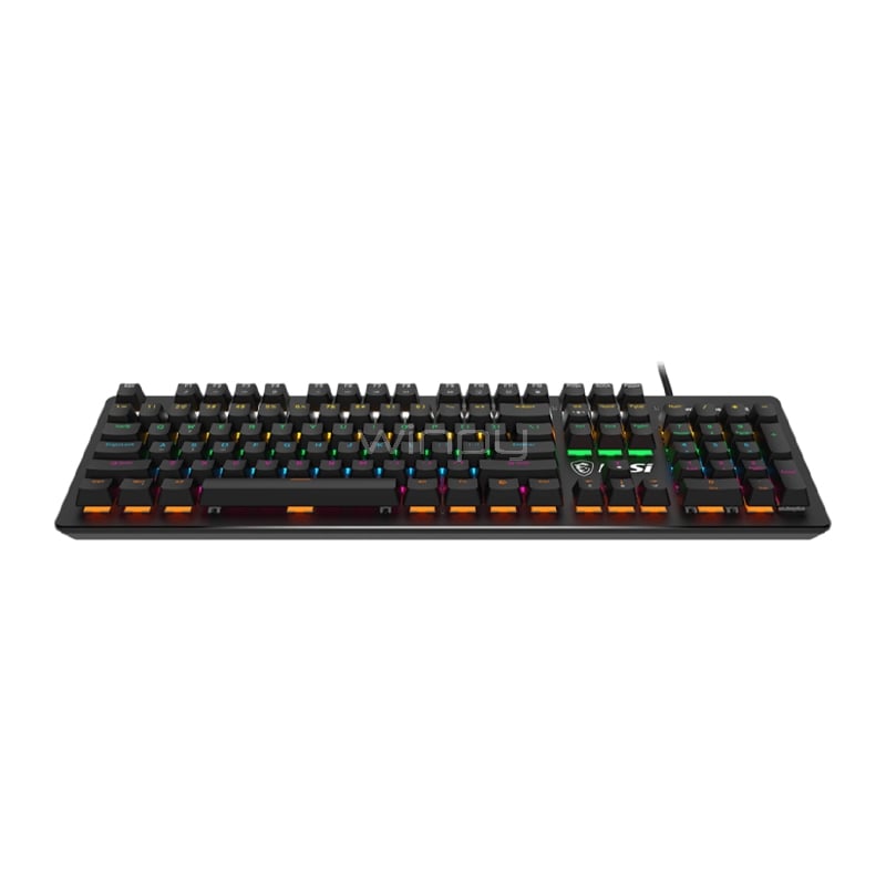 Teclado Mecánico MSI Keyboard GK300 (Blue Switches, RGB, USB, Negro)