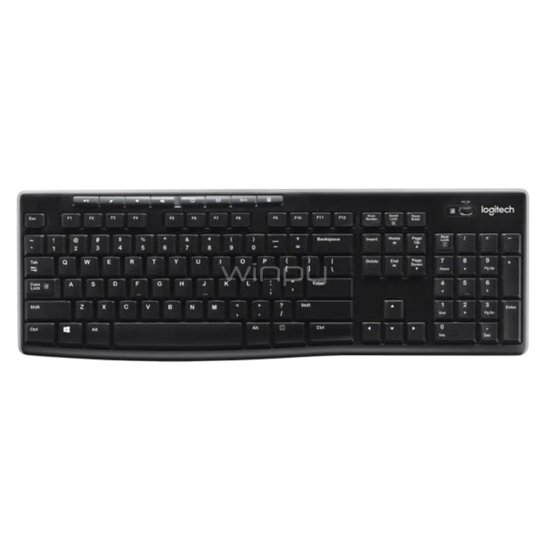 Teclado Inalámbrico Logitech K270 (Dongle USB, Español, Grafito)