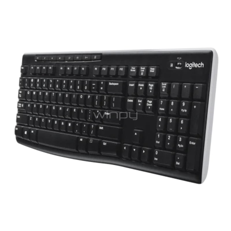 Teclado Inalámbrico Logitech K270 (Dongle USB, Español, Grafito)