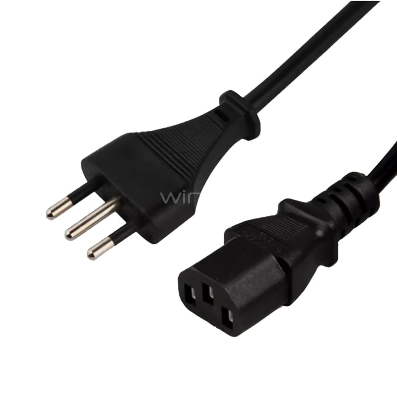 Cable de Poder U-Link para PC (1.8 metros, de italiano a C13, Negro)