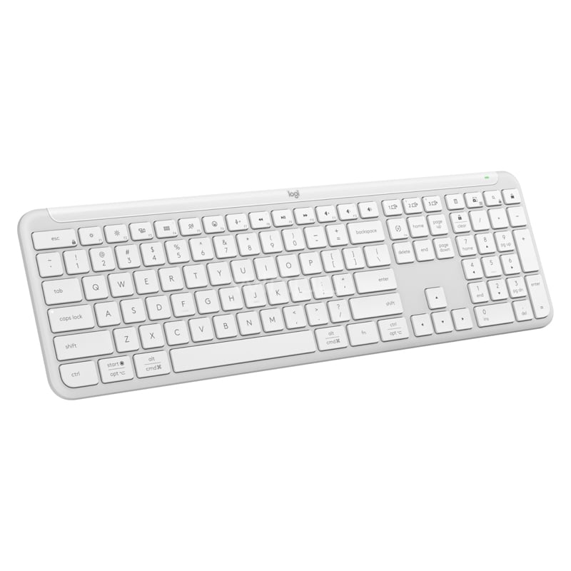 Teclado Inalámbrico Logitech Signature Slim K950 (Bluetooth/Dongle, Español, Blanco)
