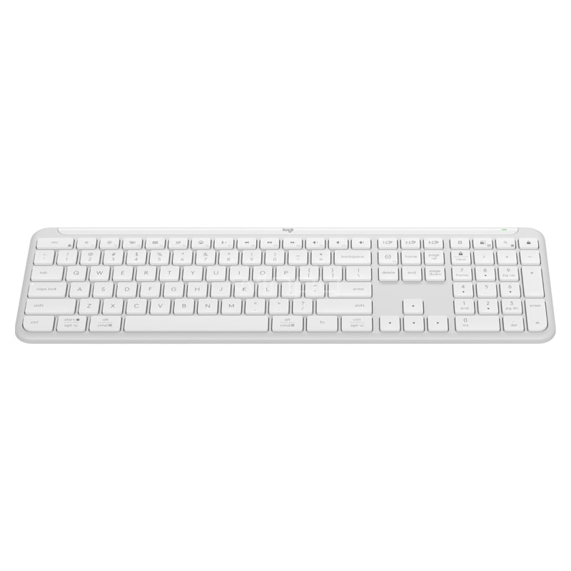 Teclado Inalámbrico Logitech Signature Slim K950 (Bluetooth/Dongle, Español, Blanco)
