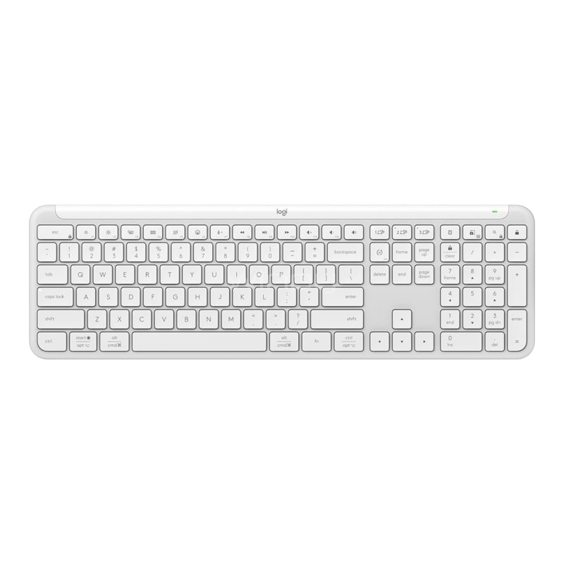Teclado Inalámbrico Logitech Signature Slim K950 (Bluetooth/Dongle, Español, Blanco)
