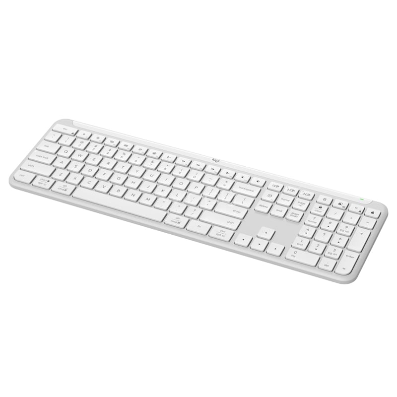 Teclado Inalámbrico Logitech Signature Slim K950 (Bluetooth/Dongle, Español, Blanco)