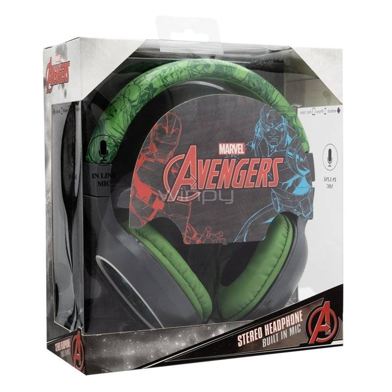 Audífonos Marvel Hulk (Jack 3.5mm, Disney)