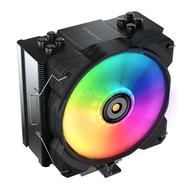 Disipador Cougar Forza 50 ARGB (LGA1700/AM5, 120mm, 2000rpm, PWM, Negro)