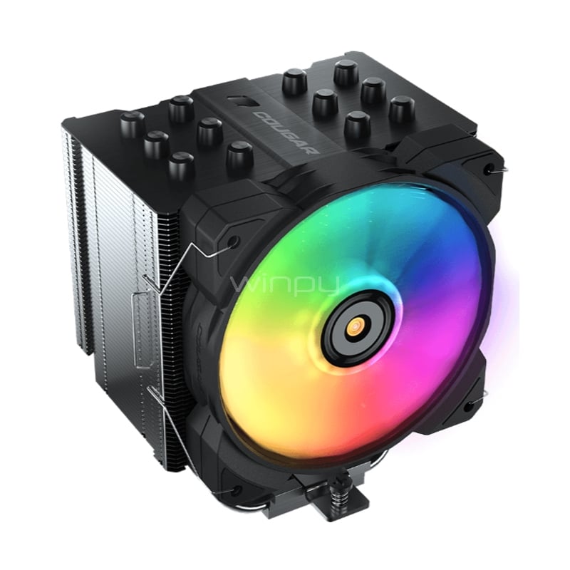 Disipador Cougar Forza 85 ARGB (LGA1700/AM5, 120mm, 2000rpm, PWM, Negro)