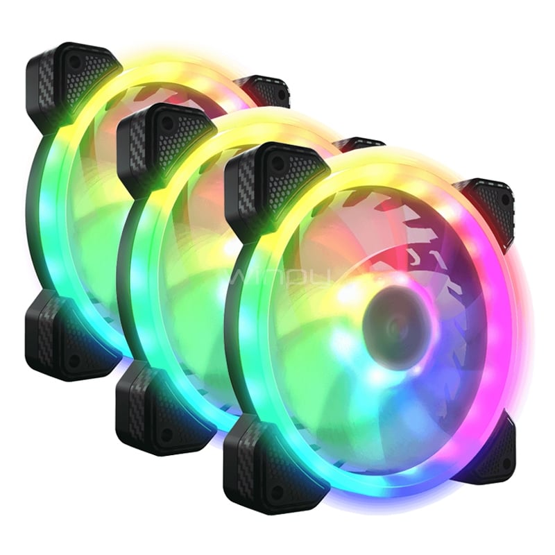 Kit Ventiladores Cougar Vortex ARGB VX120 (3 unidades, 120mm, PWM, 1500rpm)