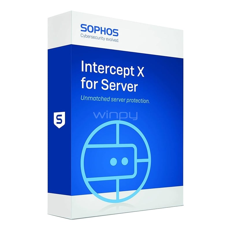 Licencia Sophos Central Intercept X Advanced para Servidor (1 a 9 Servidores, 12 meses)