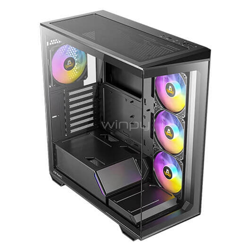 Gabinete Gamer Antec C3 Black (ATX, Vidrio Templado Panorámico, 4 ventiladores RGB)