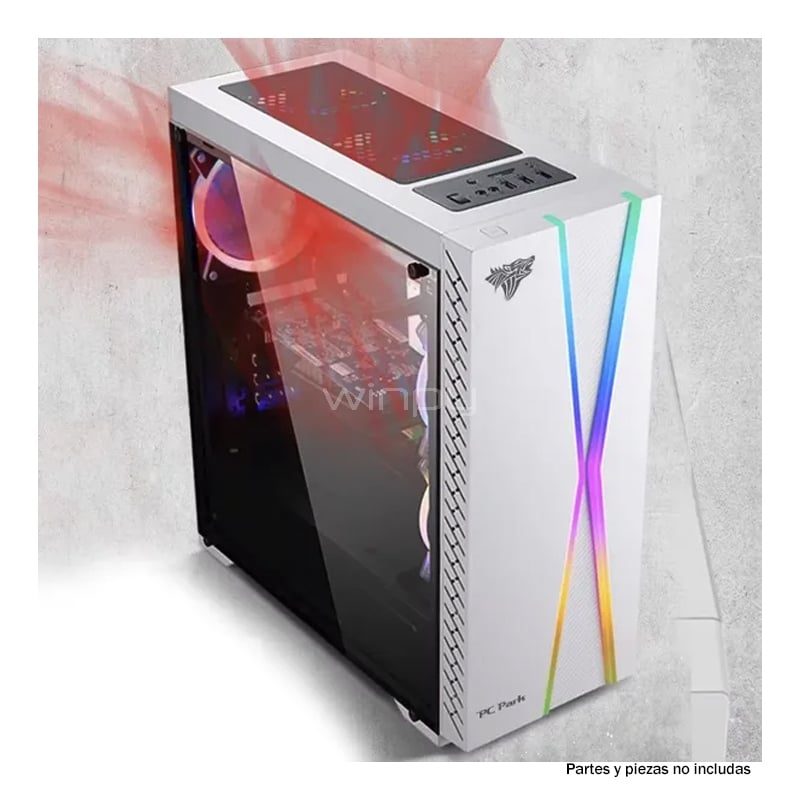 Gabinete Gamer Linfdong X5 White (ATX, Vidrio Templado, RGB)