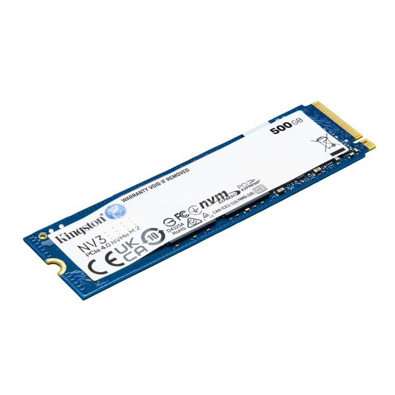 Unidad de Estado Sólido Kingston NV3 de 500GB (NVMe, PCIe 4.0, 5.000MB/s)