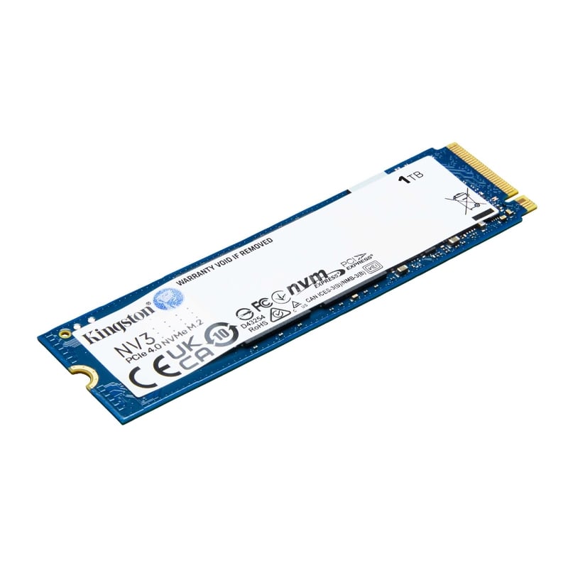 Unidad de Estado sólido Kingston NV3 de 1TB (NVMe, PCIe 4.0, 6.000MB/s)