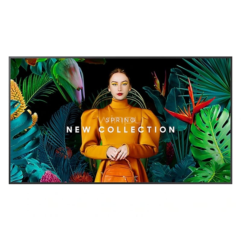 Pantalla Comercial Samsung Crystal UHD QBC de 65“ (VA, 4k, D-Port+HDMI, Wi-Fi/LAN, Vesa, Tizen SO)