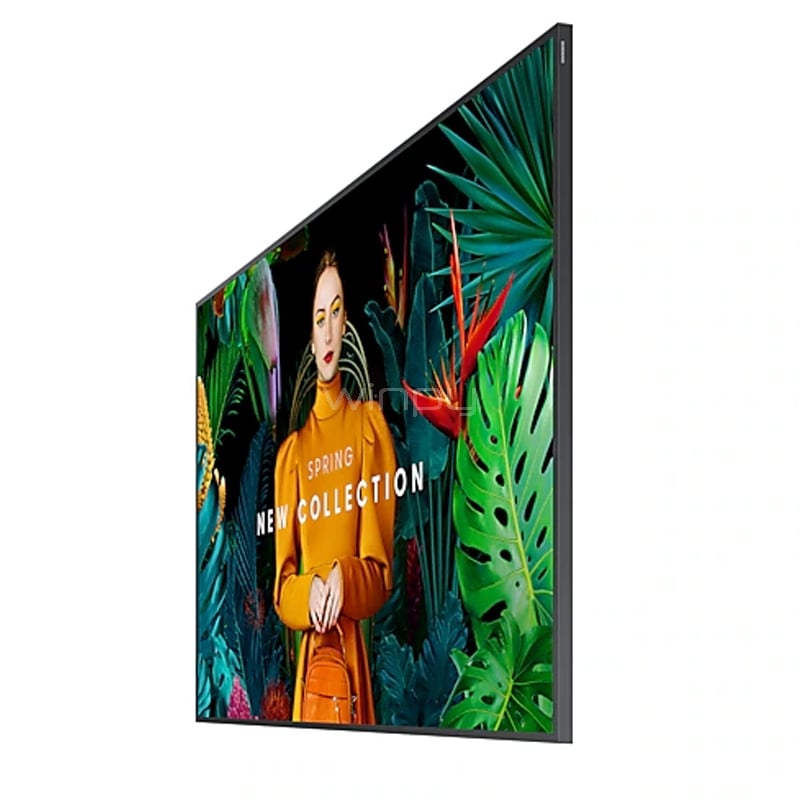Pantalla Comercial Samsung Crystal UHD QBC de 65“ (VA, 4k, D-Port+HDMI, Wi-Fi/LAN, Vesa, Tizen SO)