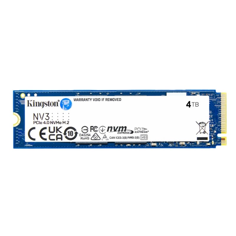 Unidad de Estado Sólido Kingston NV3 de 4TB (NVMe, PCIe 4.0, 6.000MB/s)