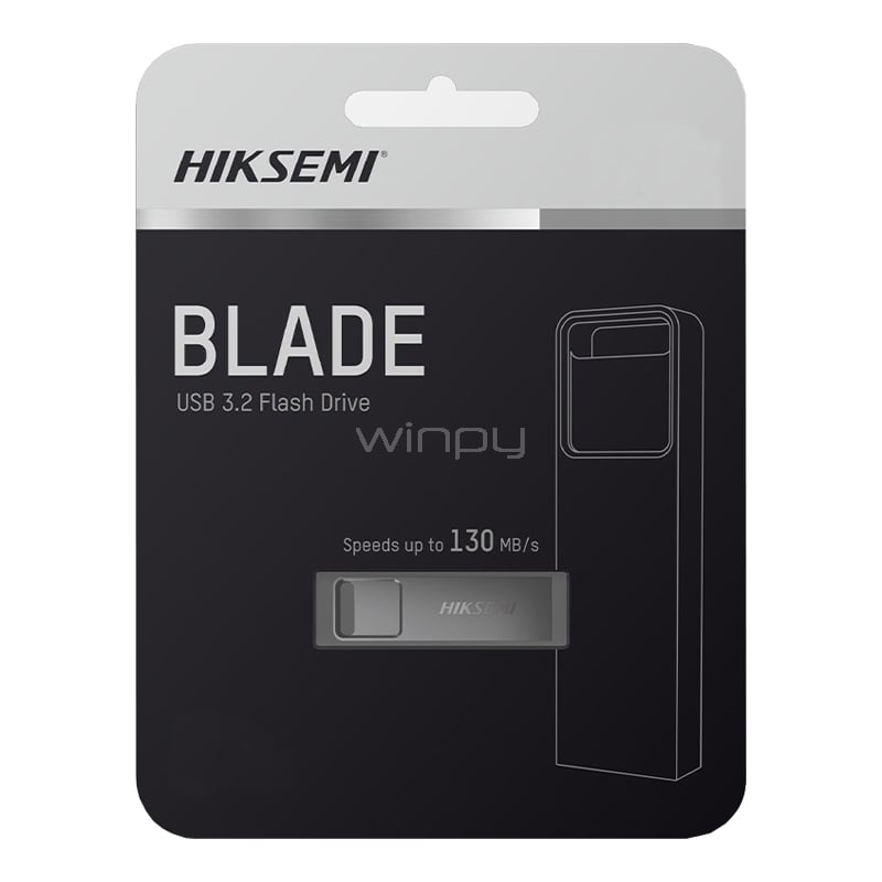 Pendrive Hiksemi Blade de 32GB (USB 3.2, Gris) | HS-USB-E301 32G U3 GREY
