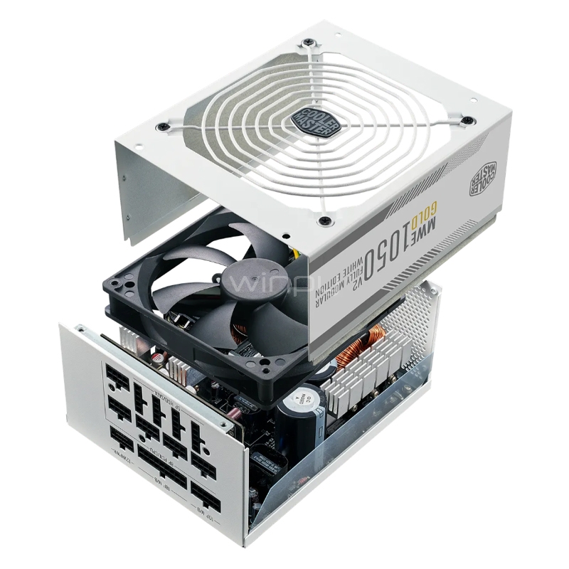 Fuente de Poder Cooler Master MWE GOLD V2 de 1050W White (Full Modular, Certificada 80+ Gold, ATX)