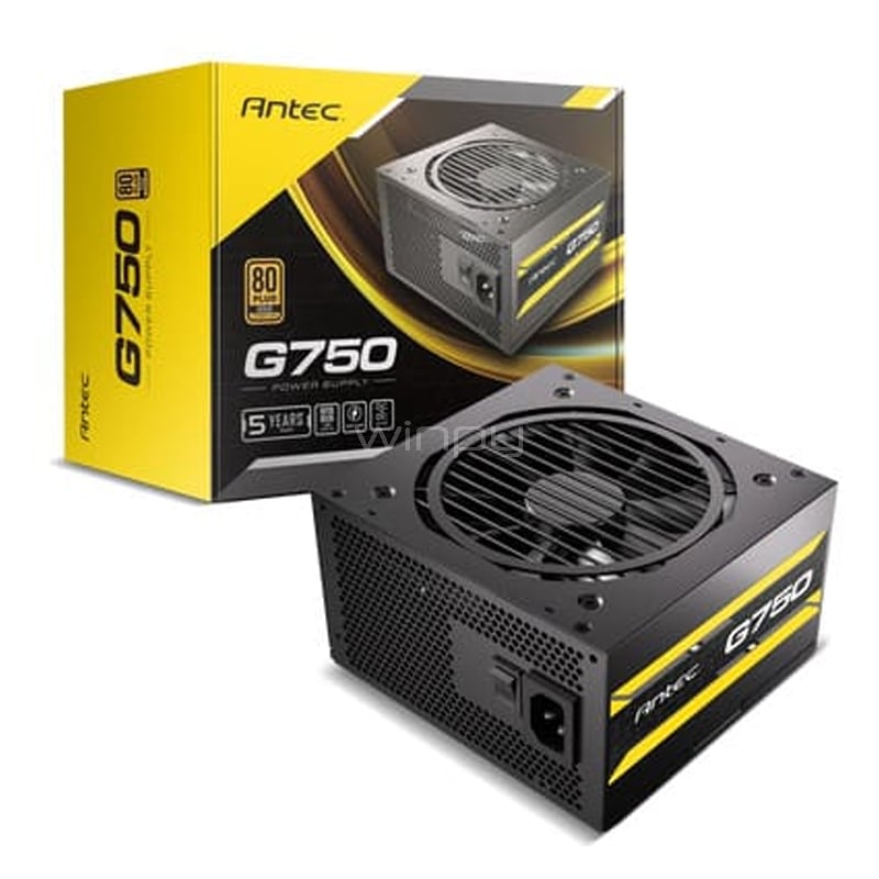 Fuente de Poder Antec Atom G750 de 750W (Certificada 80+ Gold, ATX)