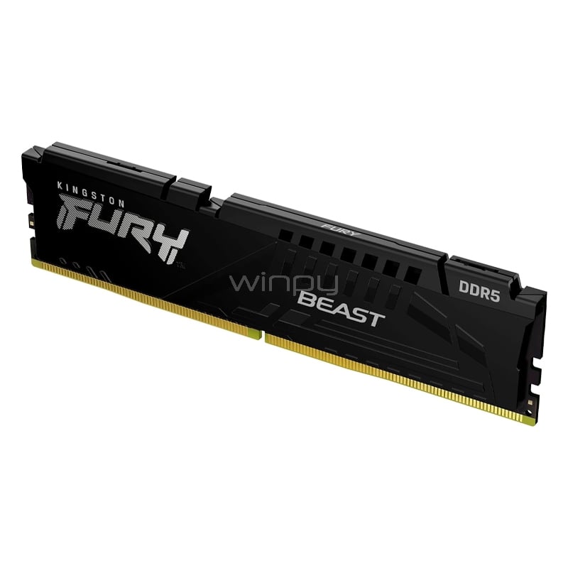 Memoria RAM Kingston Fury Beast Black de 16GB (DDR5, 6000MHz, CL36, DIMM)