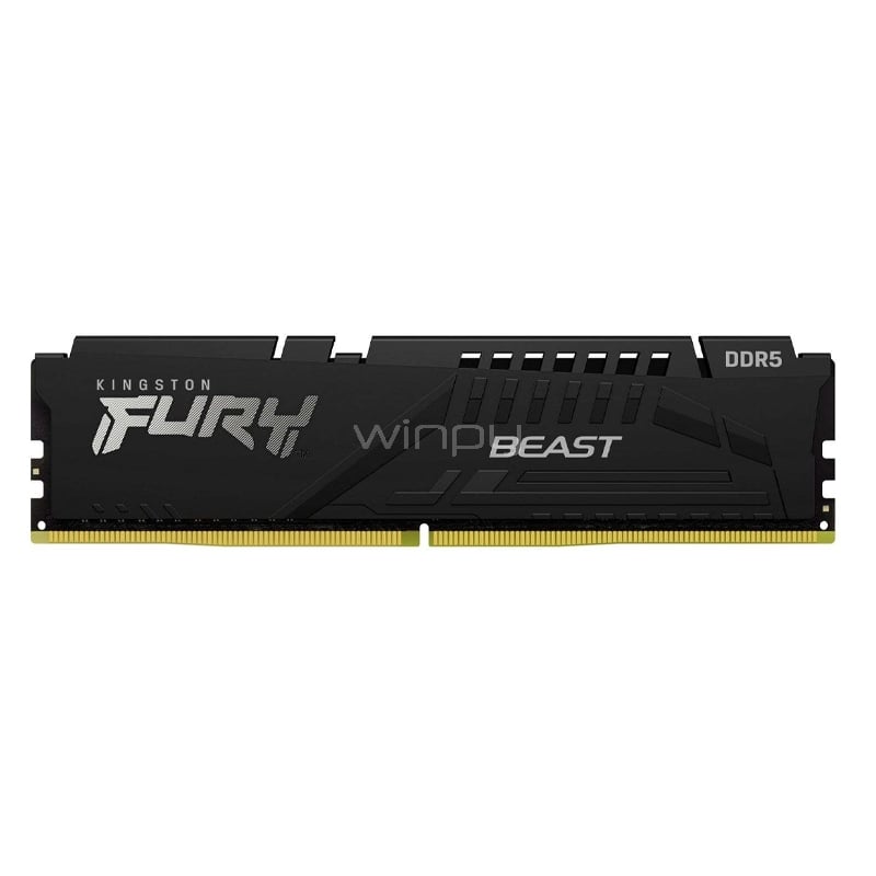 Memoria RAM Kingston Fury Beast Black de 8GB (DDR5, 6000MHz, CL36, DIMM)