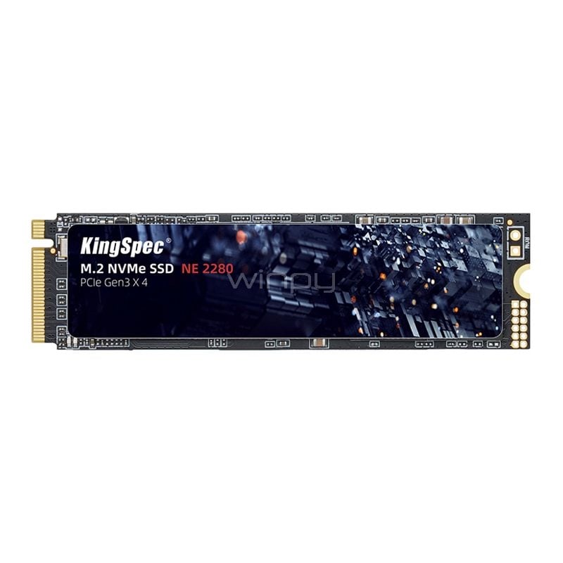Unidad de Estado Sólido KingSpec NE de 512GB (NVMe 3.0, hasta 3.400MB/s)