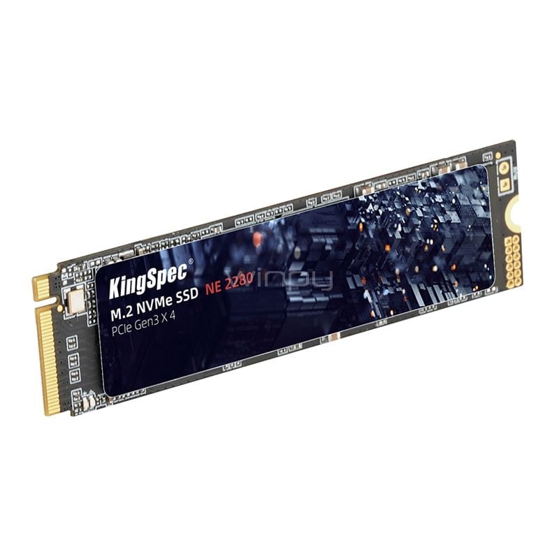 Unidad de Estado Sólido KingSpec NE de 512GB (NVMe 3.0, hasta 3.400MB/s)